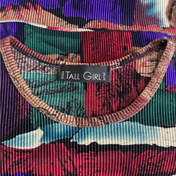 👚Exquisite Vintage Tall Girl Multi Coloured Pleated Sleeveless Top - Ladies L - Picture 9 of 16